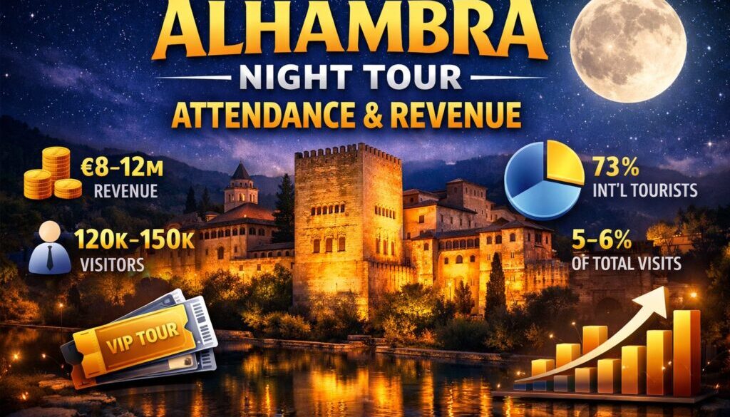 alhambra night tour attendance revenue