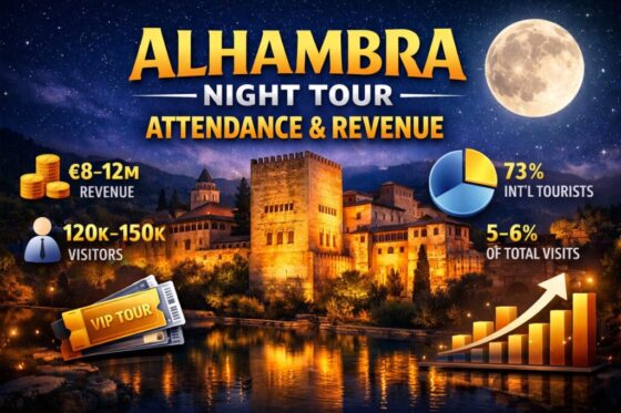 alhambra night tour attendance revenue