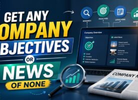 get any company objectives or news of none