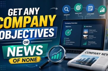 get any company objectives or news of none
