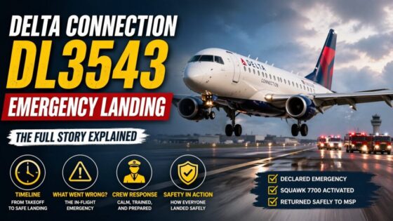 delta connection dl3543 emergency landinga